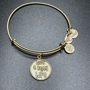 Alex & Ani bracelet with ‘live a happy life’ shark in gold tone